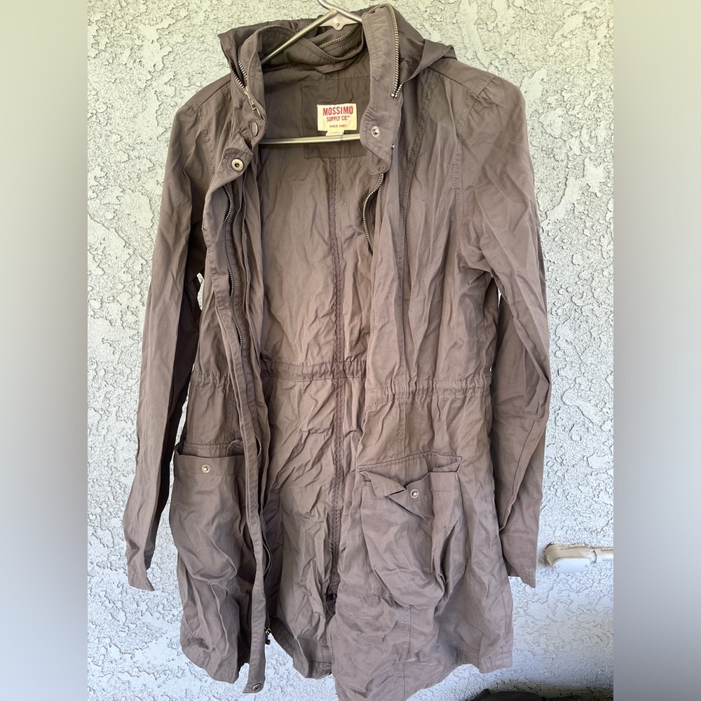 Mossimo grey trench rain coat